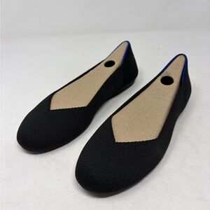 Rothy’s The Flat Black Solid Women’s 6.5 New in Box Round Toe Slip on shoes